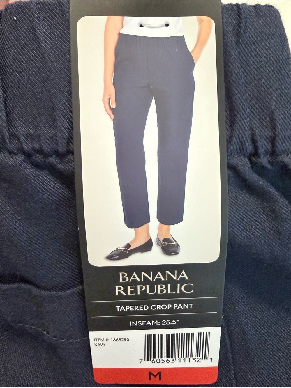 Banana Republic Navy Tapered Crop Pants women’s medium